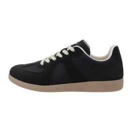 12 Bulk Men's Low Court Sneaker Black