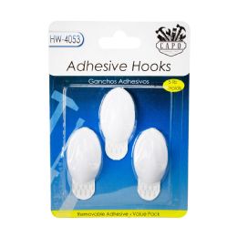 24 Bulk 3pk Damage Free Adhesive Hooks