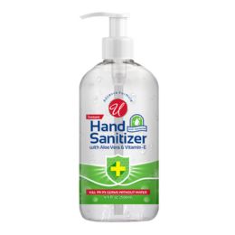 12 Bulk 16 Oz Hand Sanitizer With Pump With Aloe Vera And Vitamin E