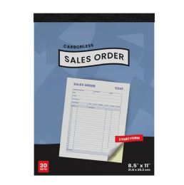 60 Bulk Sales Order Book Carbonless 85" x 115" 30 Sets 60 Sheets