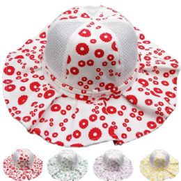 12 Bulk Circle Flower Sun Hat Set for Baby and Kids