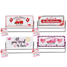 24 Bulk Table Decor Valentine Rotating DoublE-Sided 2ast Mdf 8.25x5in Comply Label/ht