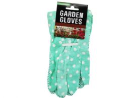 48 Bulk Assorted Style Garden Glove With Raised Safety Grip Dots