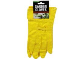 72 Bulk Assorted Green And Orange Cloth Gardening Gloves