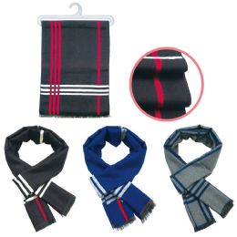 24 Bulk Plaid Fashion Scarf In Assorted Colors