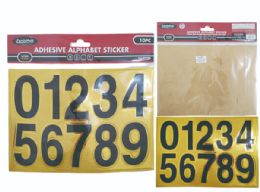 144 Bulk 3.75"h Vinyl Adhesive Number Stickers 0-9