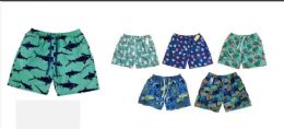 72 Bulk Mens Cargo Bathing Suits Assorted Prints