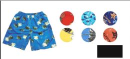 72 Bulk Mens Cargo Bathing Suits Assorted Prints