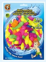 72 Bulk 100 Piece Water Balloons In Color Bag