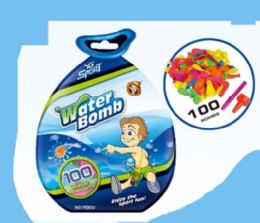 144 Bulk 100 Piece Water Balloons In Color Bag