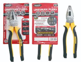 48 Bulk 8" Linesman Pliers In Black And Yellow
