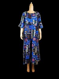 72 Bulk Womens Long Embroidered Flower Pattern Dress