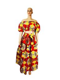 48 Bulk Womens Off Shoulder Dashiki Dress Set