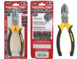 48 Bulk Diagonal Pliers With Black And Yellow Handle