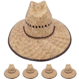 12 Bulk Raffia Straw Lightweight Kid Sun Hat