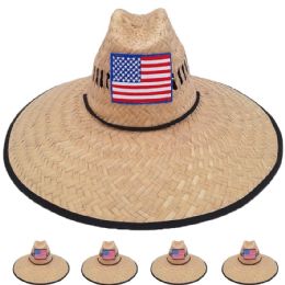 12 Bulk Men's Sun Hat - USA Embroidered