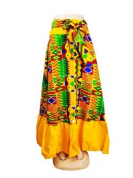 72 Bulk Women's Dashiki Skirt With Flared End
