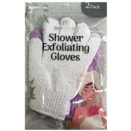 36 Bulk 2pk Bath/shower Exfoliating Gloves