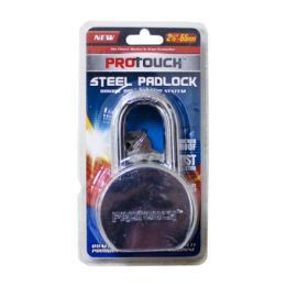 12 Bulk 65mm Round Steel Padlock