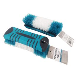 24 Bulk Tpr Scrubber Brush Soft Grip W/ohandl