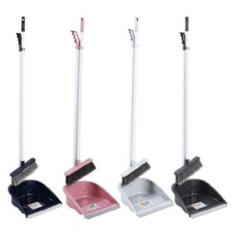 12 Bulk Long Handle Dustpan With Broom