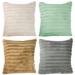 12 Bulk Flannel Cushion Throw Pillow 18inx18in
