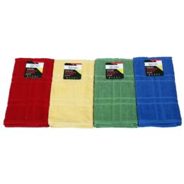72 Bulk 1pc 15inx25in Self Jacquard Kit Towel