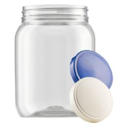 24 Bulk 1000ml Transparent Plastic Jar #2166