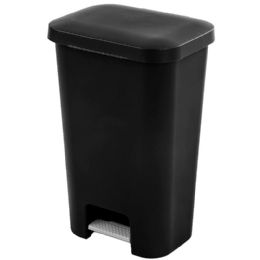 4 Bulk 11.9 Gallon Stepon Wstebaskt Black