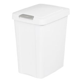 4 Bulk 7.5 Gal Touchtop Waste Basket White