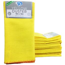 72 Bulk 3pk Yellow Dusters 13in X 15in