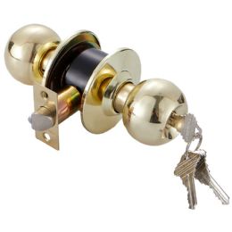 12 Bulk Gold PusH-In Latch Door Lockset