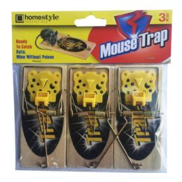 48 Bulk 03pk Wooden Mouse Trap