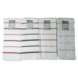 24 Bulk 2pk Kitchen Towel Stripe & Solid
