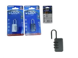 72 Bulk Combination Padlock In Silver And Black