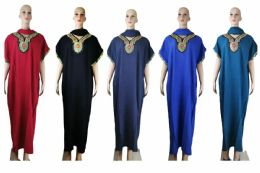 48 Bulk Women's Patterned Short Sleeve Dress With Neck Scarf