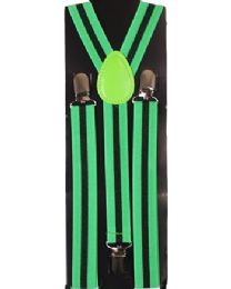 36 Bulk Green Lines Suspender
