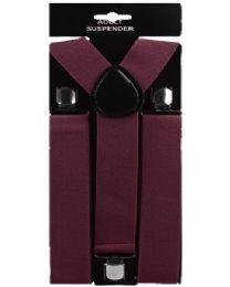 36 Bulk Dark Purple 1.5 Inch Wide Suspenders
