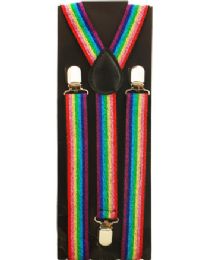 36 Bulk Rainbow Adult Suspender