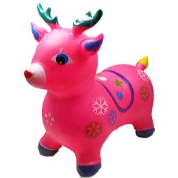 36 Bulk Inflatable Jumping Pink Deer