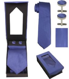 36 Bulk Navy Blue Tie Set