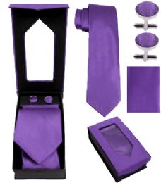 36 Bulk Purple Tie Set