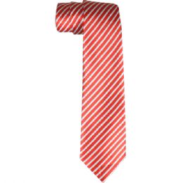 36 Bulk Red and White Lines Dress Tie
