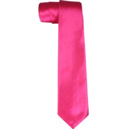 36 Bulk Plain Pink Wide Tie