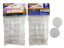 96 Bulk 8-Piece Craft Containers In Clear