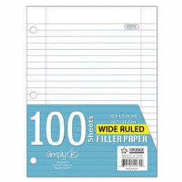 48 Bulk 100 Sheet Filler Paper Wide Ruled