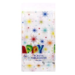 48 Bulk Party Solutions Table Cover 54 X 108 Happy Birthday