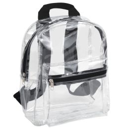 24 Bulk Mini 12 Inch Clear Backpack - Single Colors