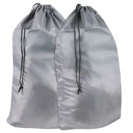 100 Bulk Wholesale Drawstring Laundry Bag 2-Pack - Grey
