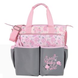 12 Bulk Baby Essentials 3 In 1 Pink Baby Girl Themed Diaper Bag